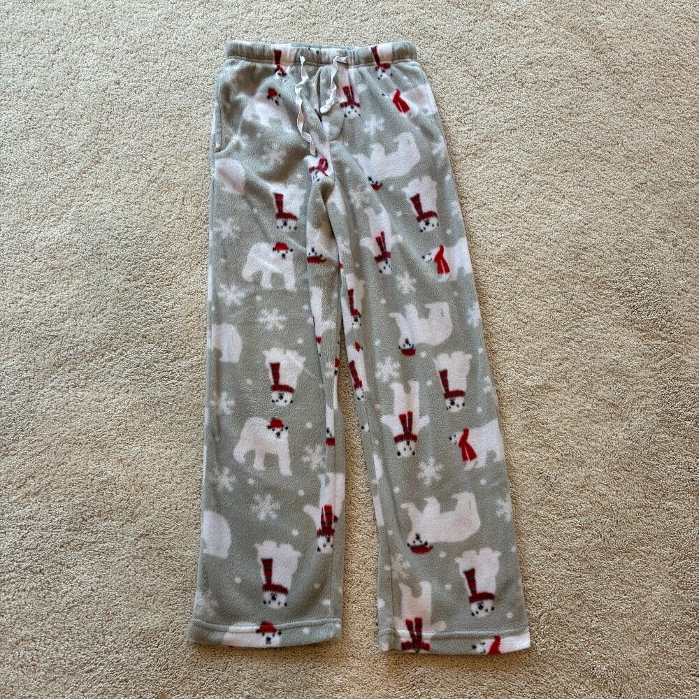 Polar Bear Fleece Pajama PJ Pants Bottoms